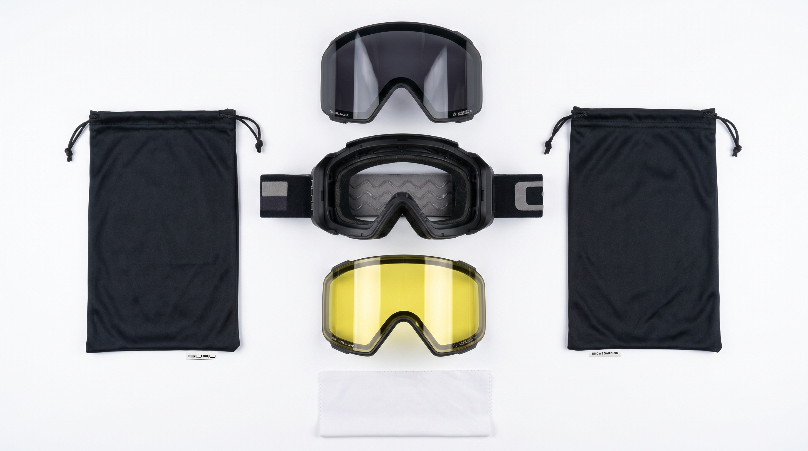 Antiparra GURU G1 All Mountain Pro Snowboard & Ski Lentes Magnéticos Intercambiables
