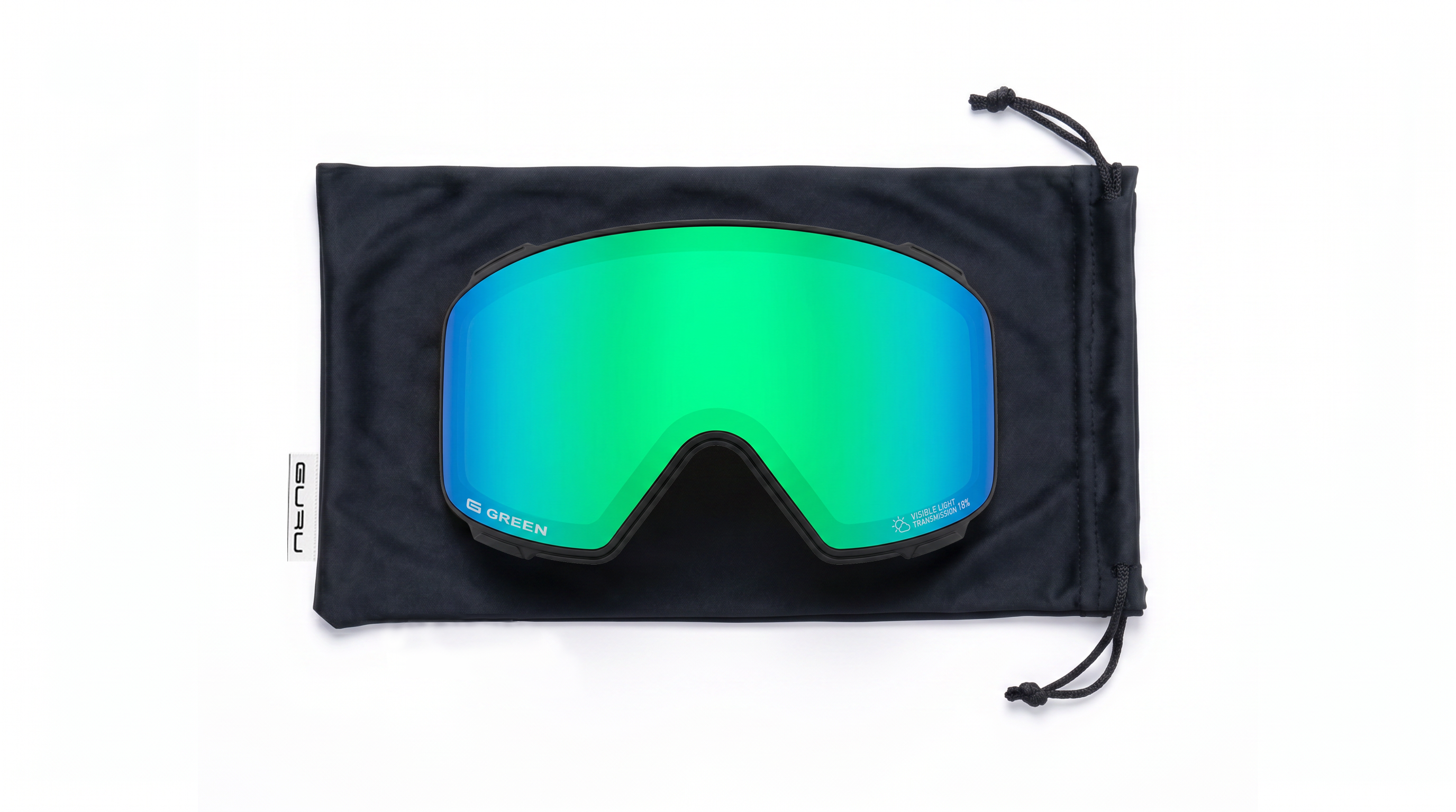 Lente G GREEN para antiparra GURU G1 - Mica snowboard & ski Sol y algo de nubes