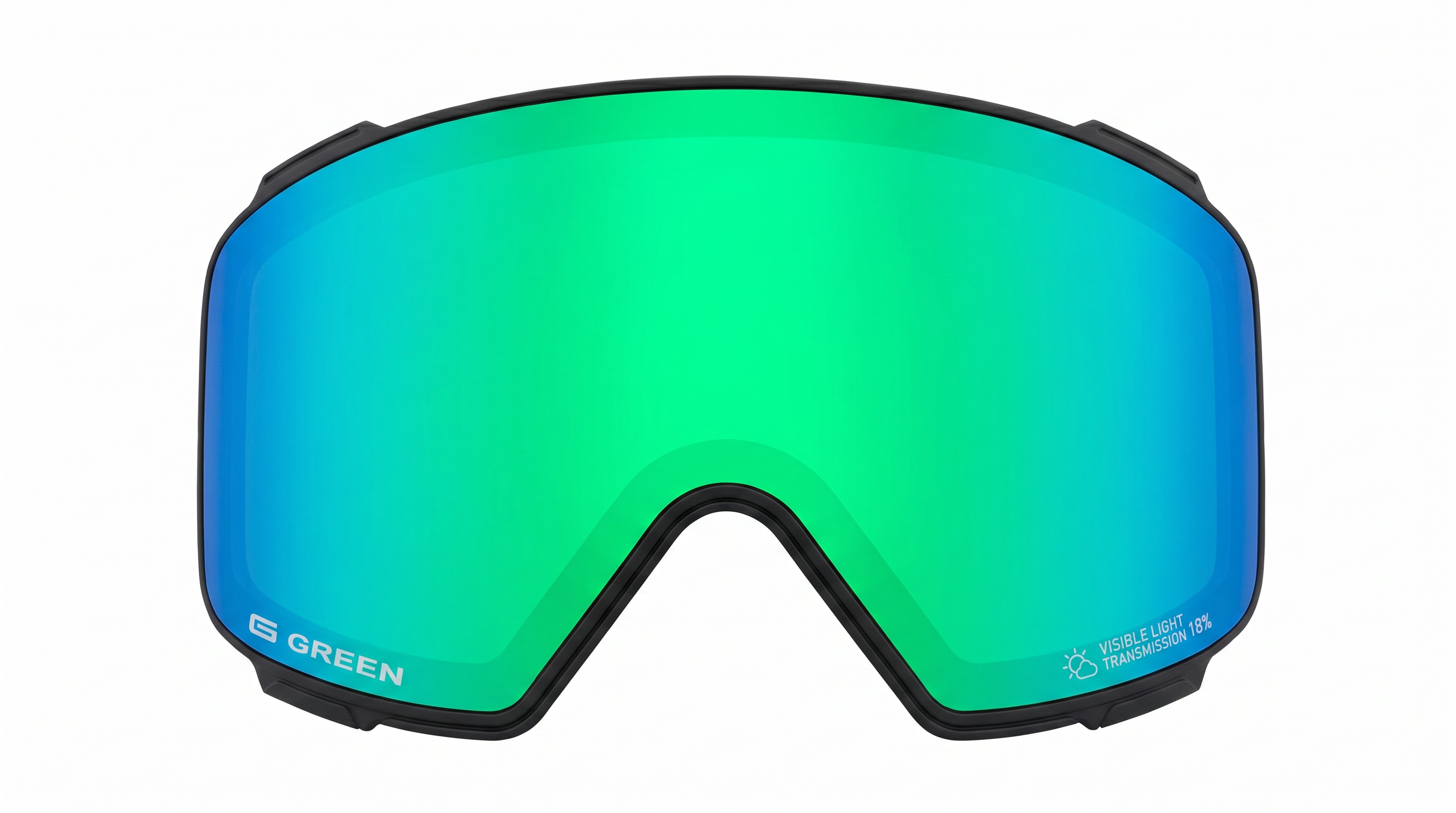 Lente G GREEN para antiparra GURU G1 - Mica snowboard & ski Sol y algo de nubes